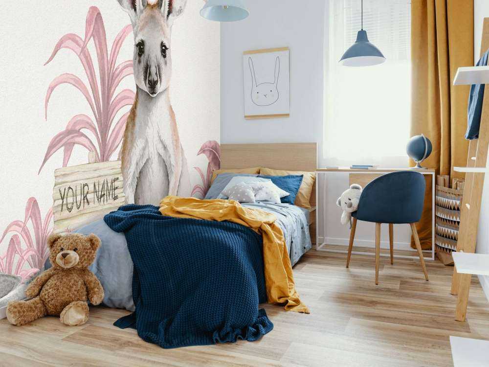 Baby canguro della giungla rosa