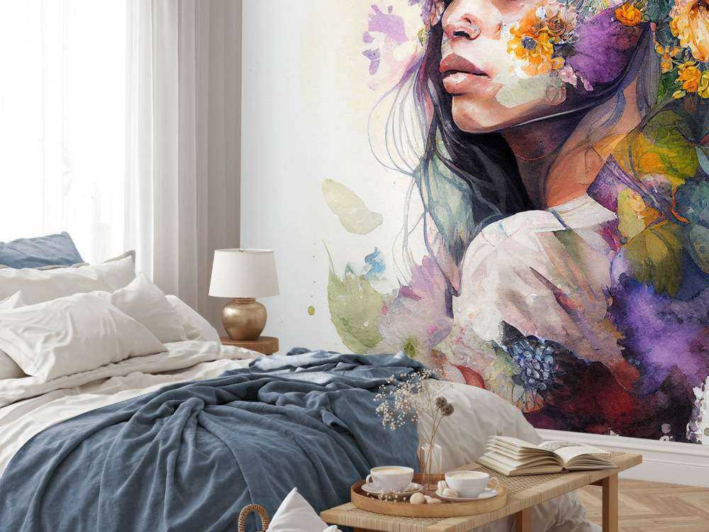 Watercolor Tropical Woman #6