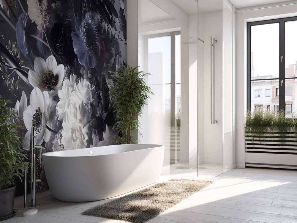 Grande bouquet con anemoni blu