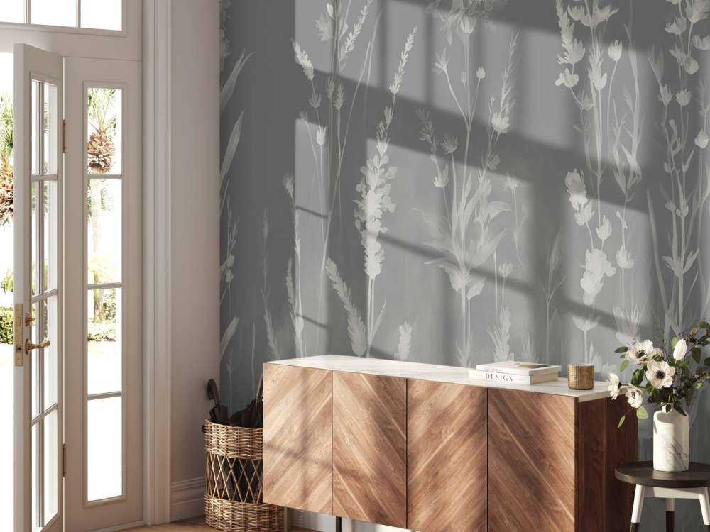 Lavanda Radura Senza Giunzioni Grigio Argento