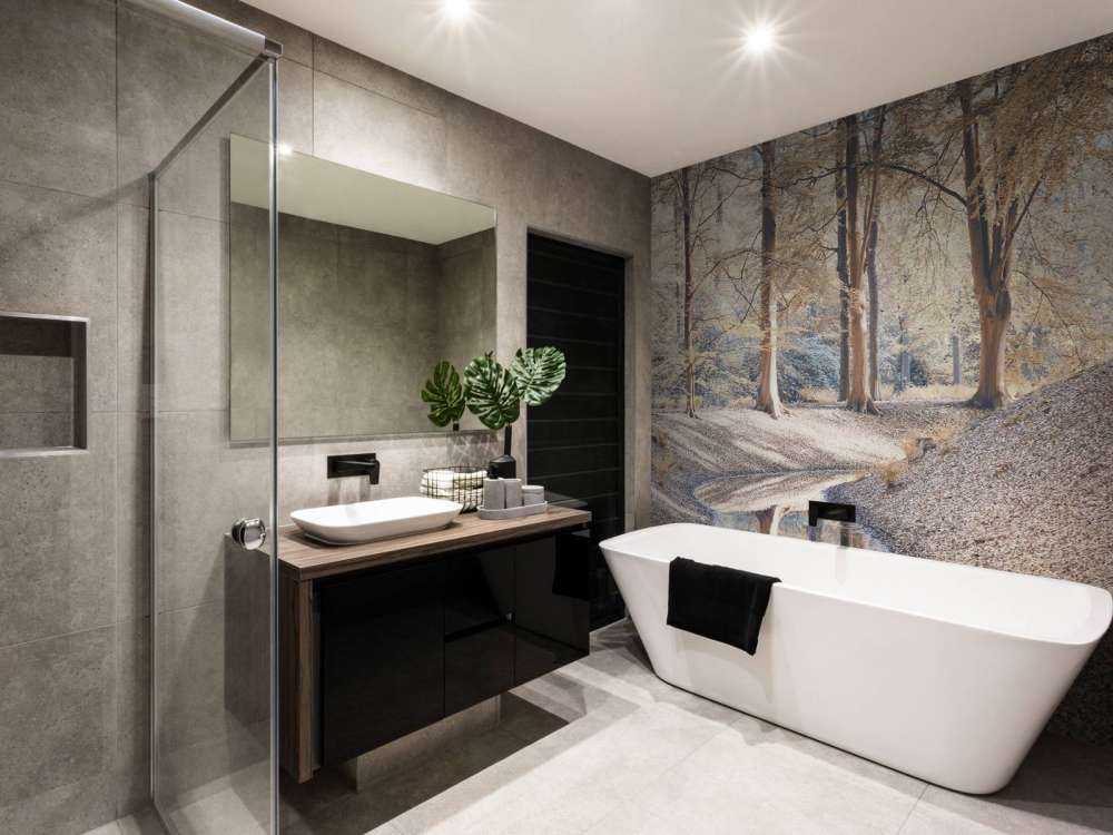 Ruscello nella foresta - pastello