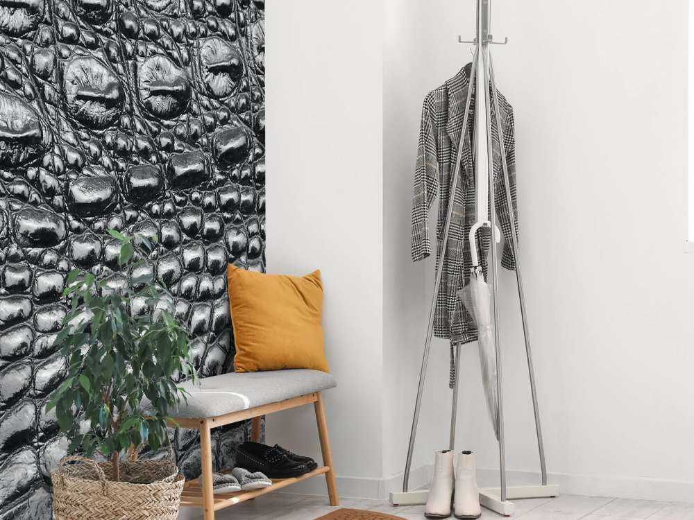 Pelle nera di coccodrillo