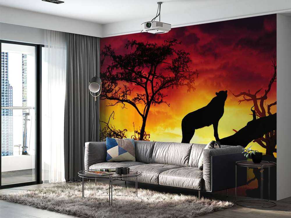 Ghepardo su un albero