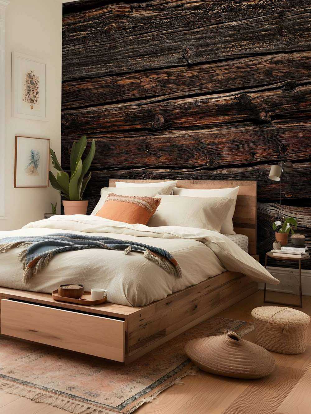 Vecchio legno scuro orizzontale