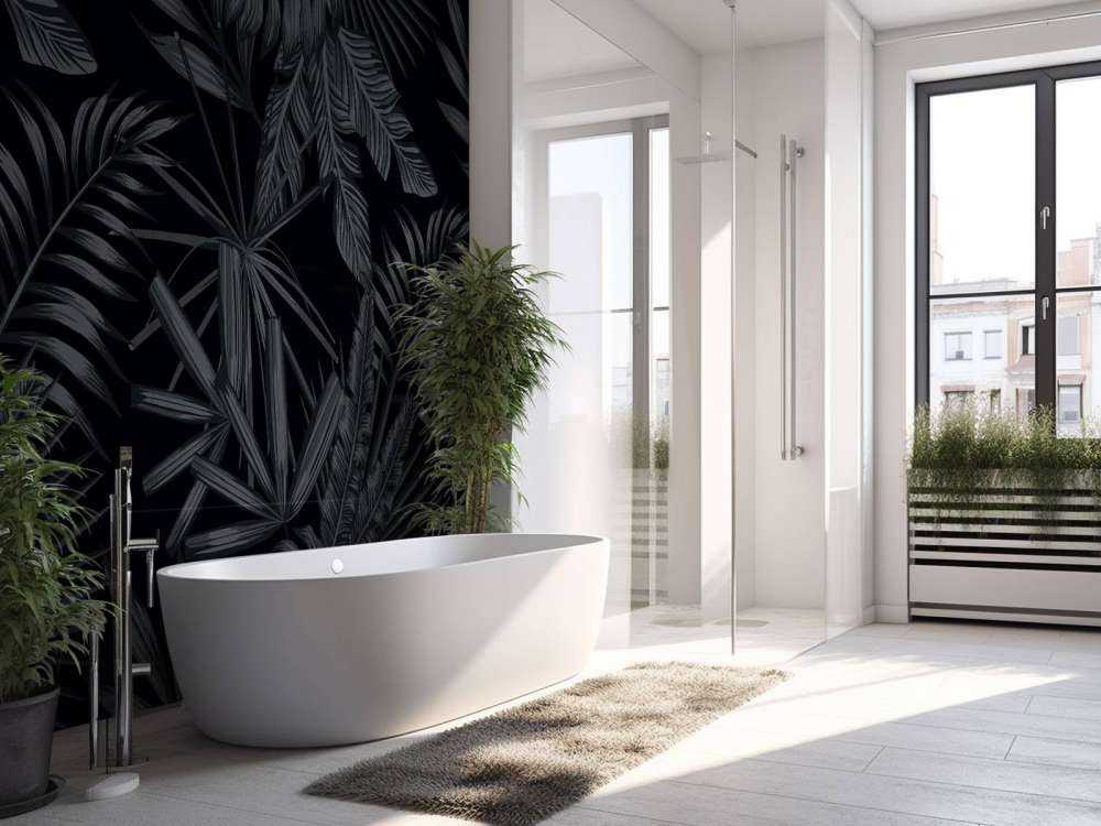 Foglie nere tropicali