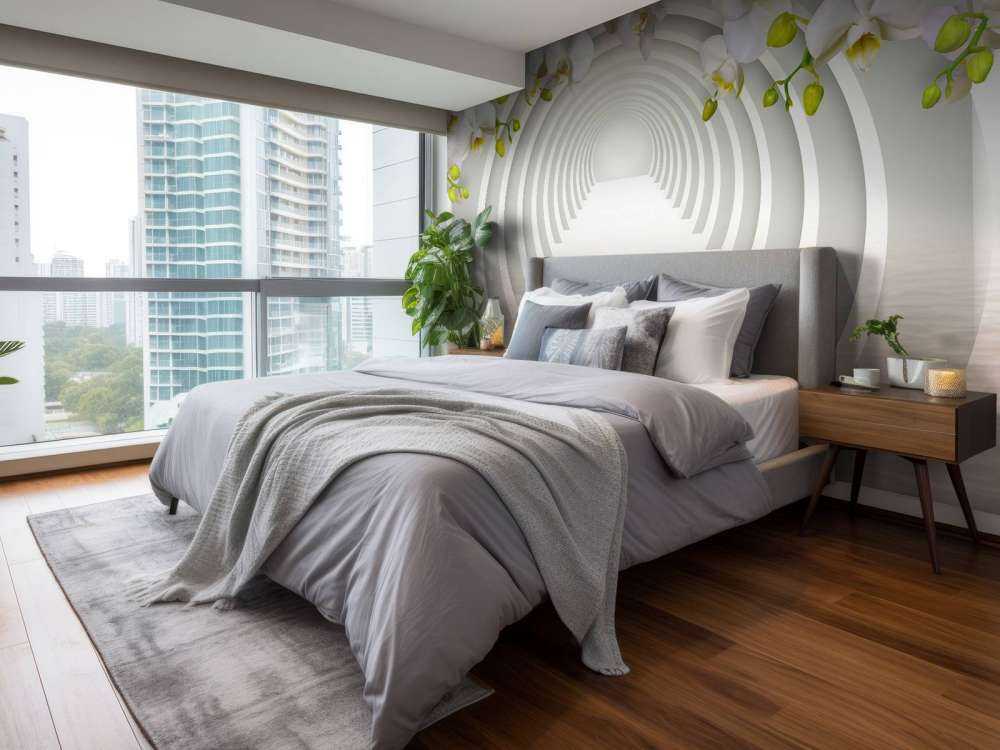 Túnel con orquídeas