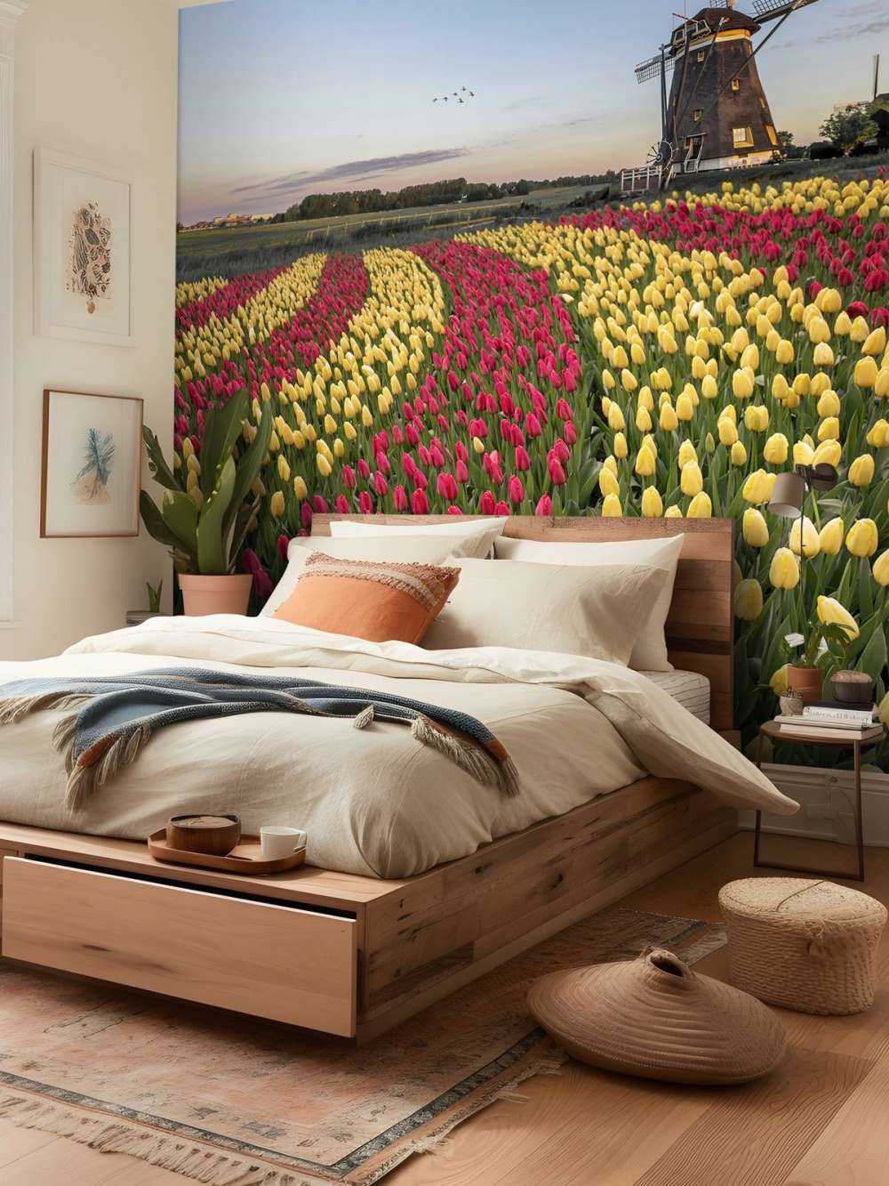 Campo di tulipani olandese