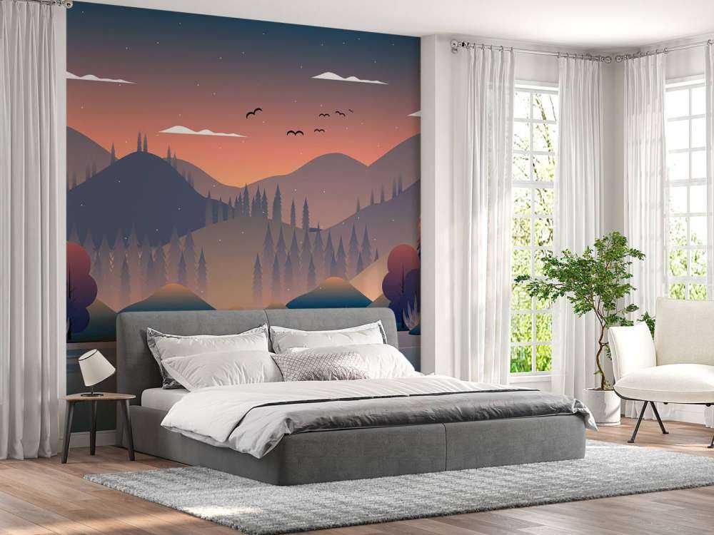 Illustrazione della foresta autunnale