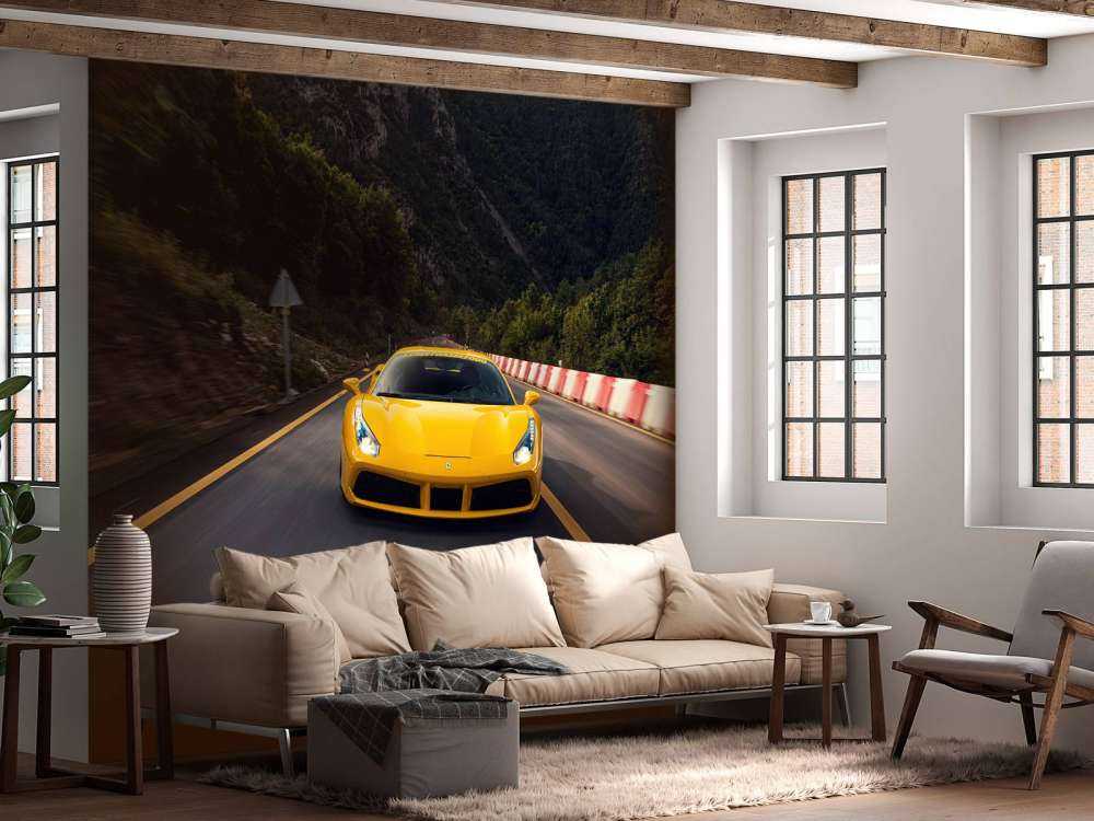 Velocità attraverso i passi montani verdi