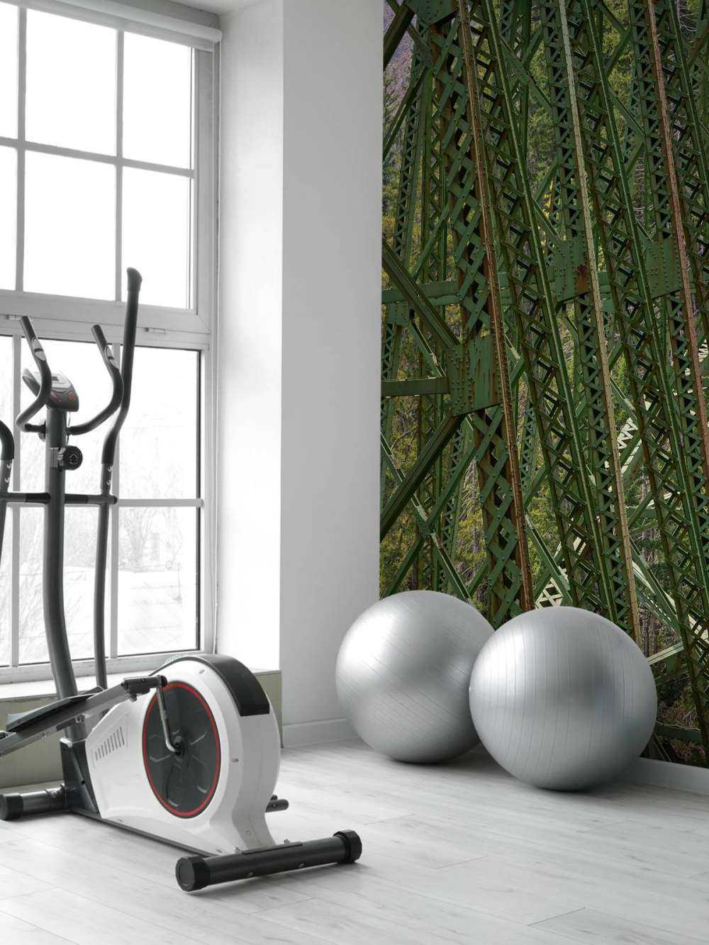 Struttura in acciaio vecchio ponte ferroviario