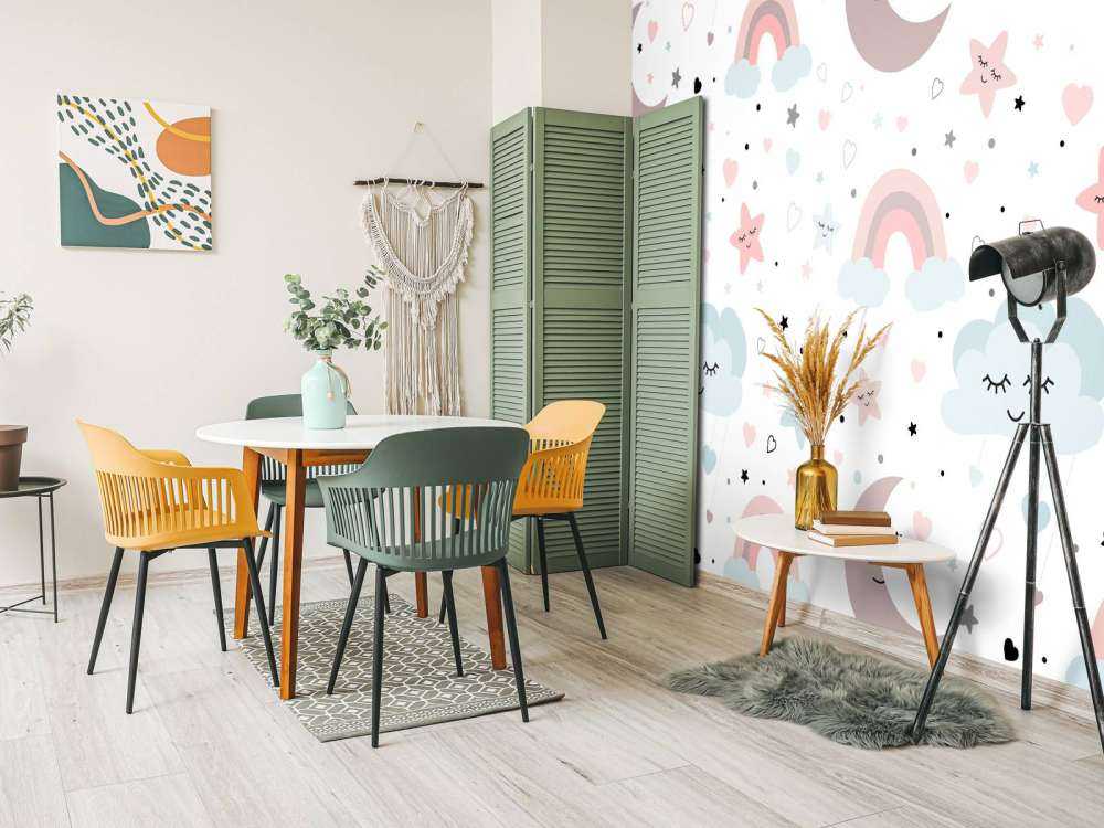 Nuvole, lune e arcobaleni