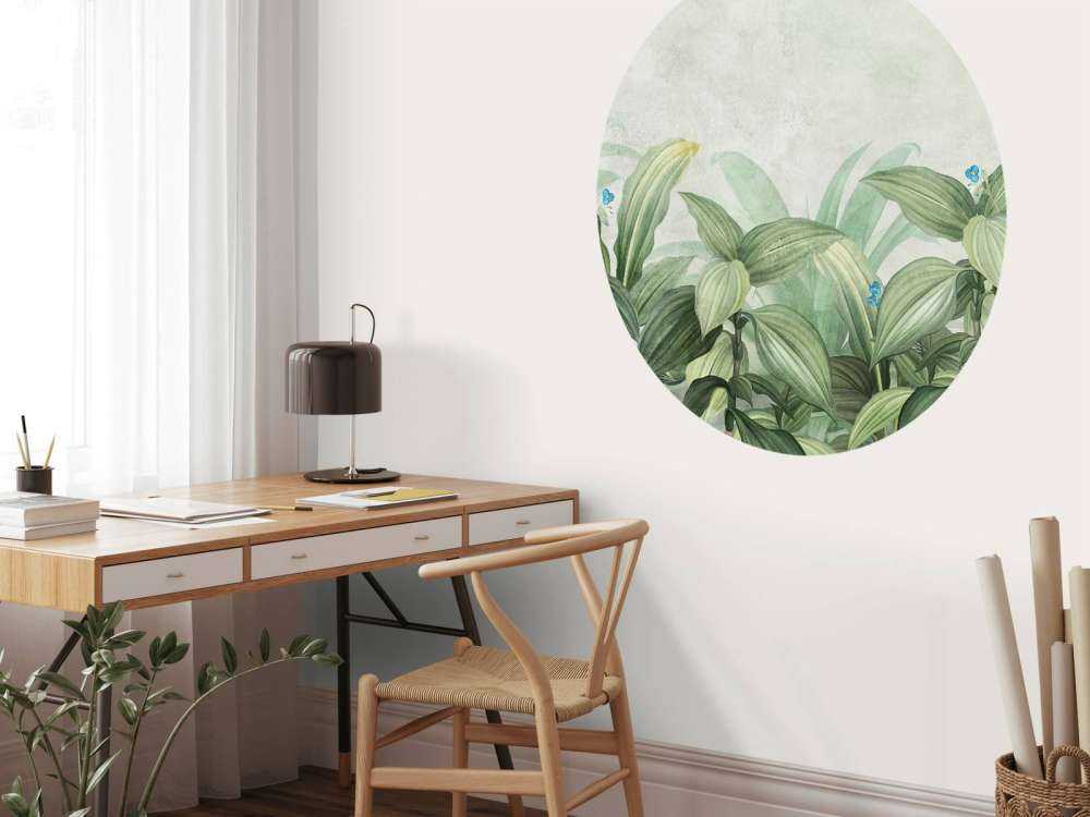 Erba mossa con fiori