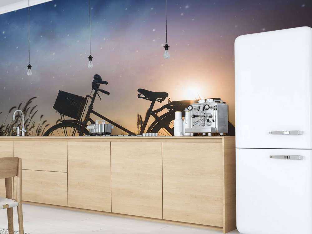 Silhouette di una bicicletta