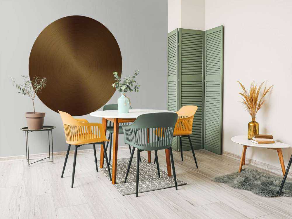 Sfondo circolare in bronzo