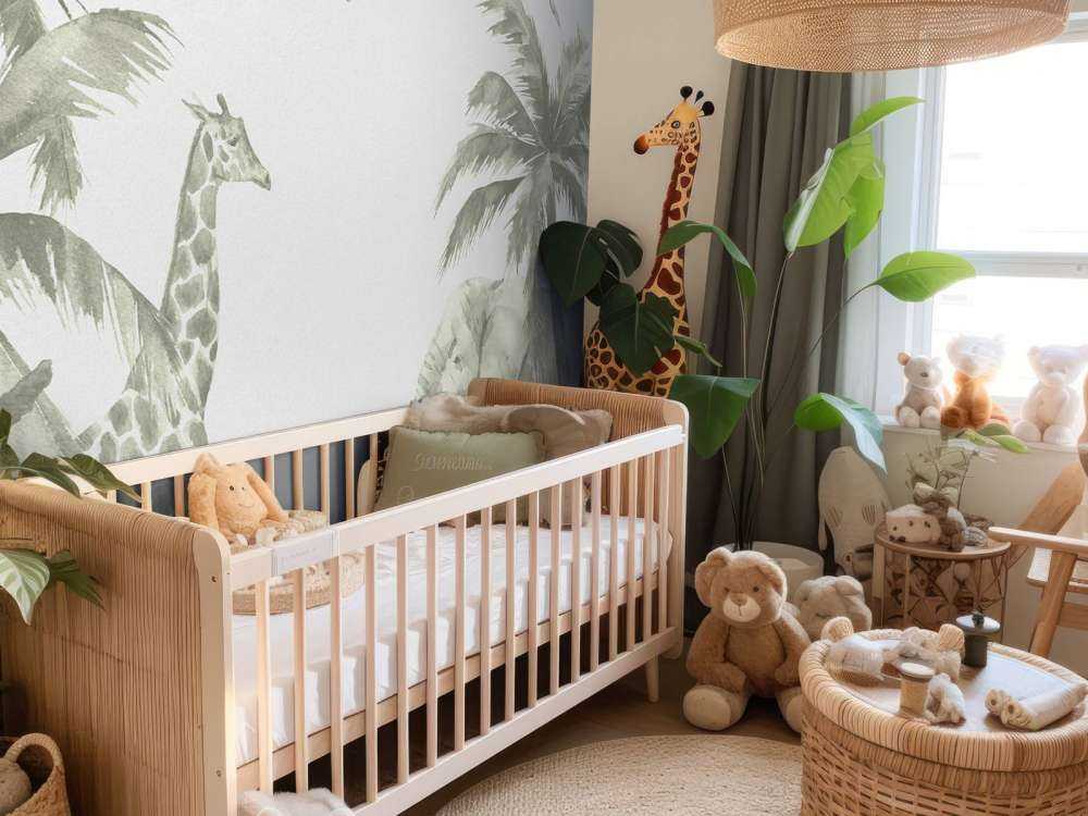 Vari animali della giungla in verde