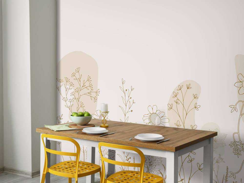 Campo di fiori alto beige e colori della natura