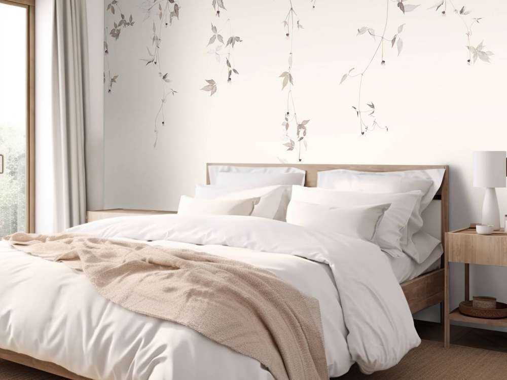 Vite di clematide leggera con fiori