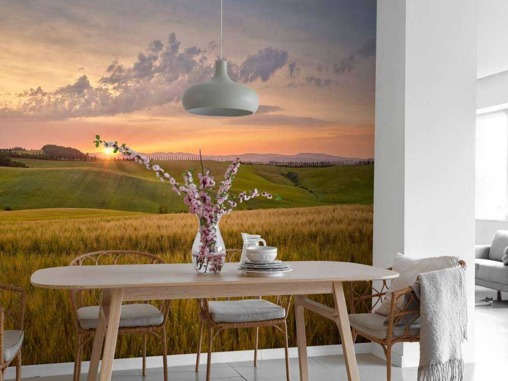 Tramonto in un paesaggio italiano