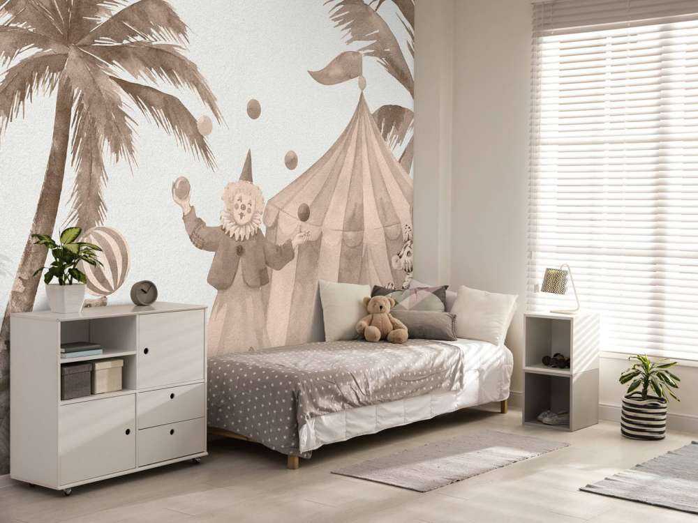 Animali da circo allegri color tortora