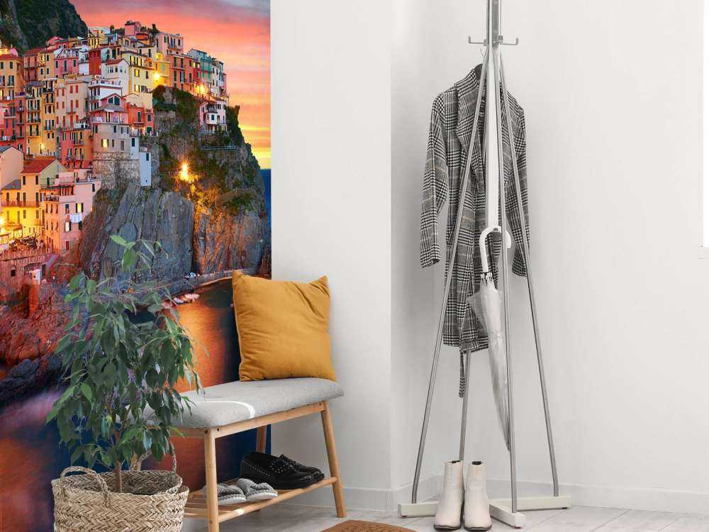 La città italiana al tramonto