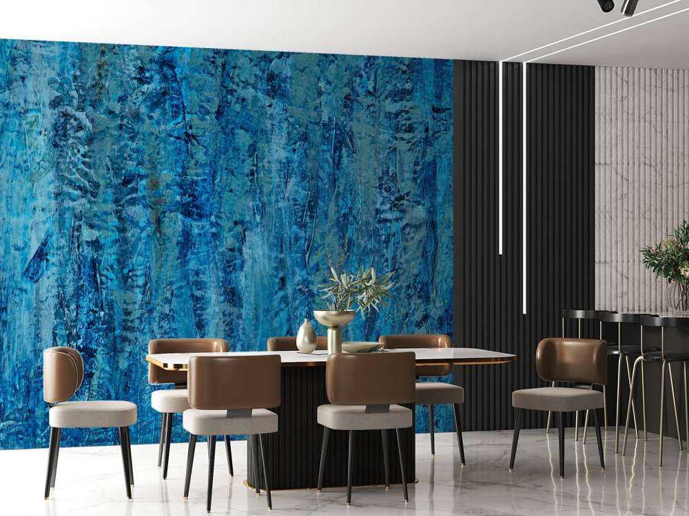 Pittura con sfumature di blu