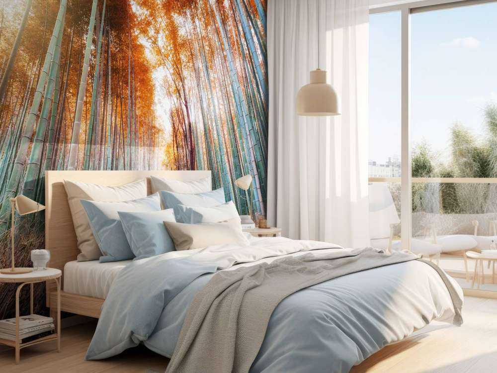 Autunno foresta di bambù