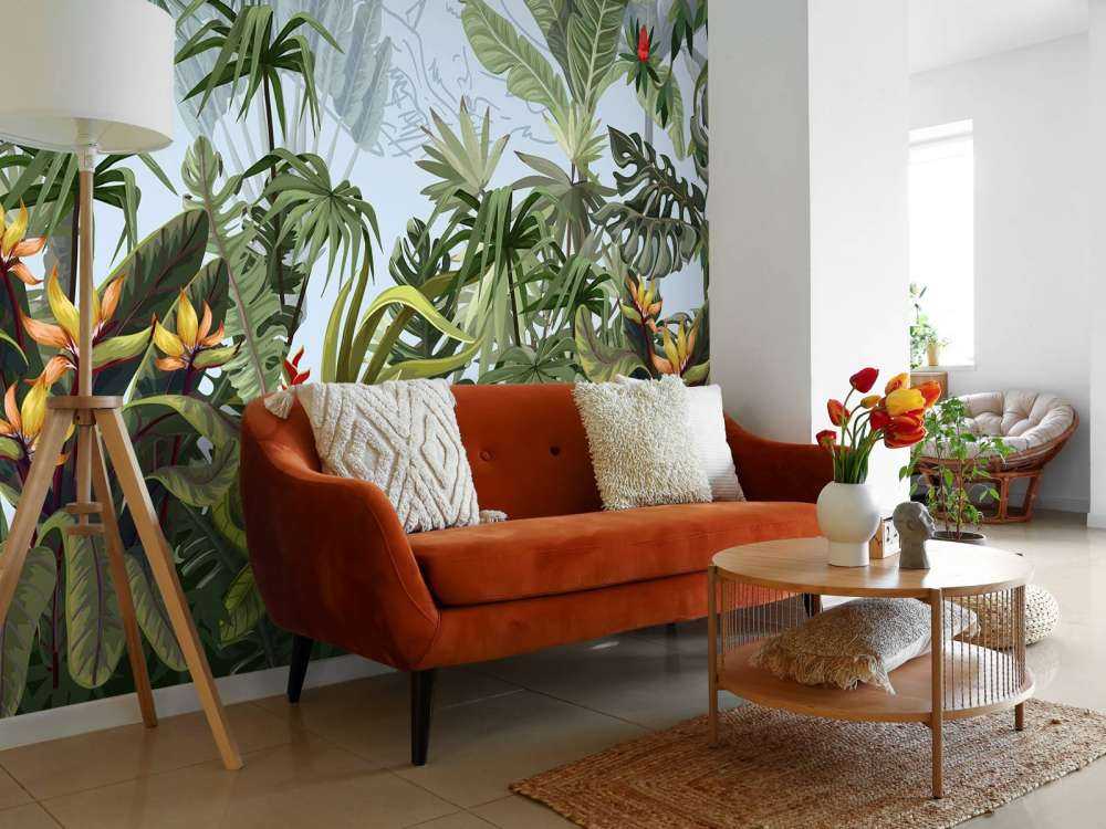 Alberi e fiori della giungla