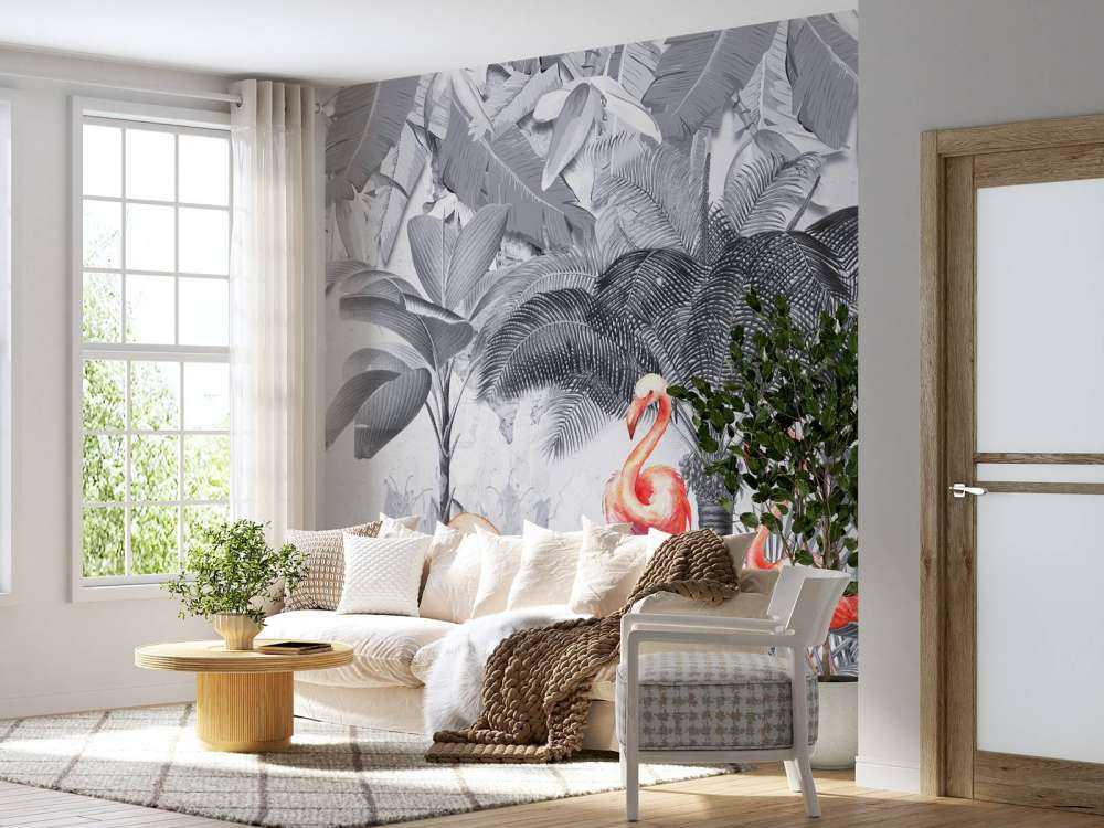 Giungla con fenicotteri