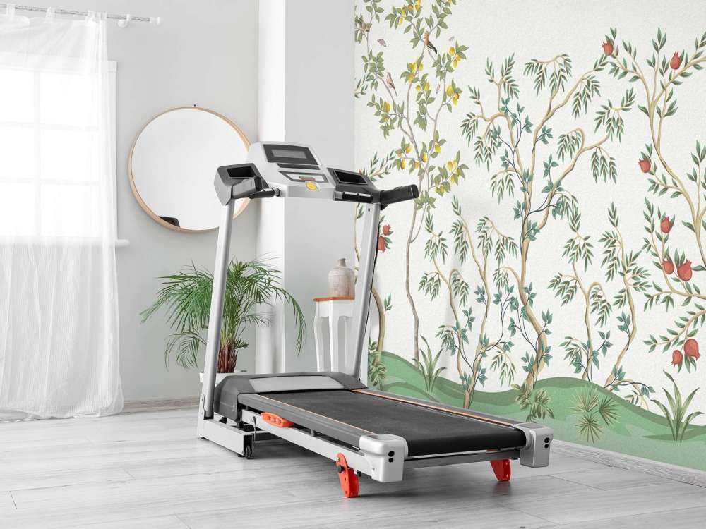 Paesaggio con alberi da frutto