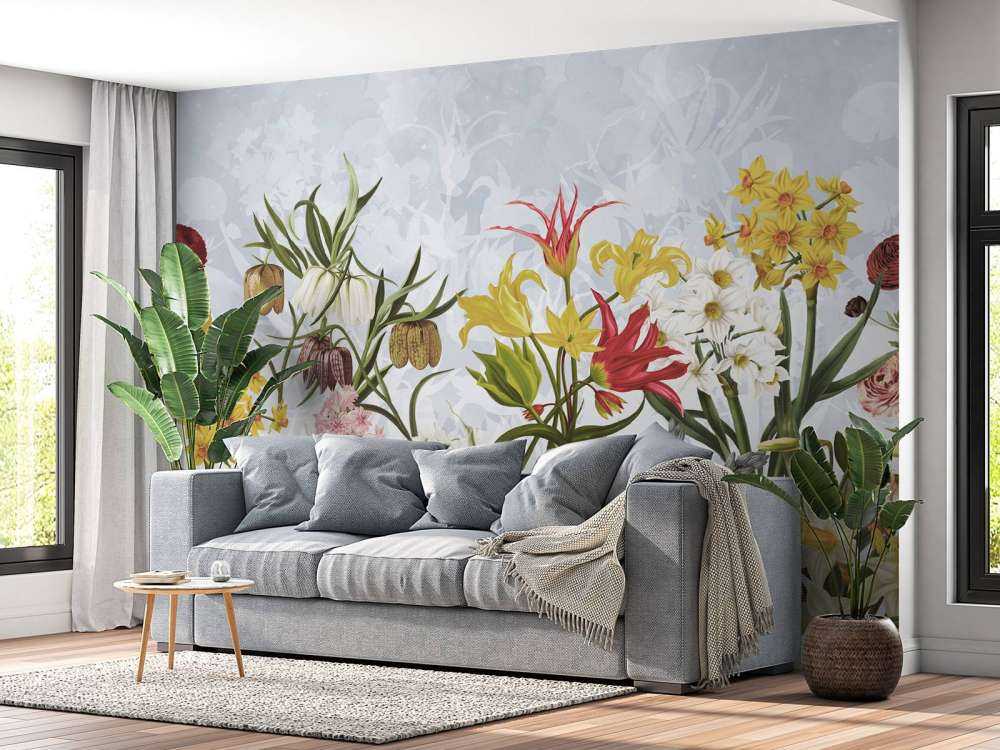 Fiori di Primavera - Cielo Nuvoloso Blu