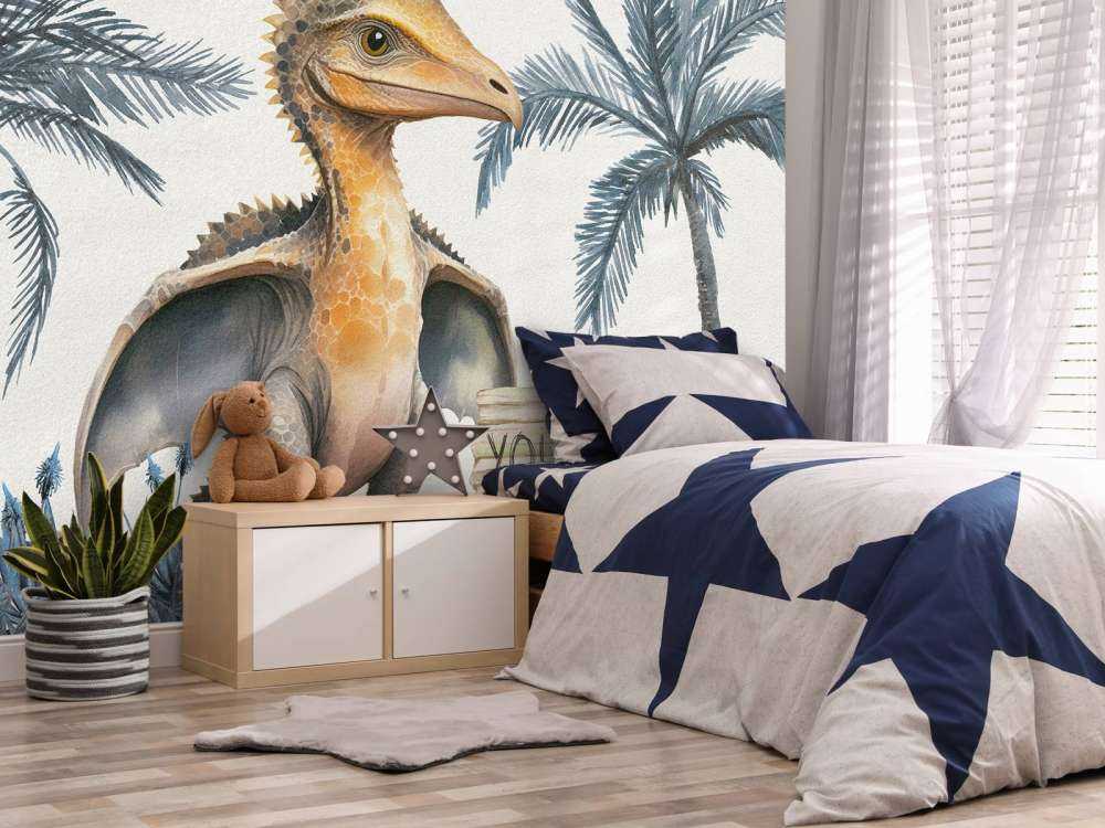 Baby pteranodon nella giungla blu