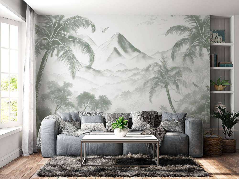 Alba sull'Isola Vulcanica, verde