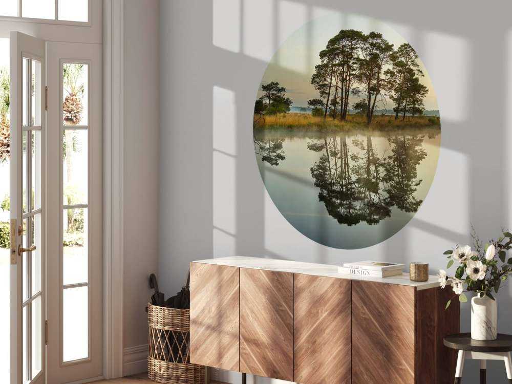 Riflessione nelle vene del bosco