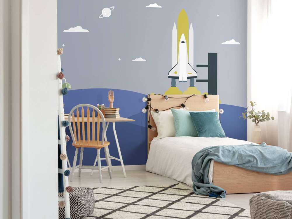 Lancio del razzo tra le colline