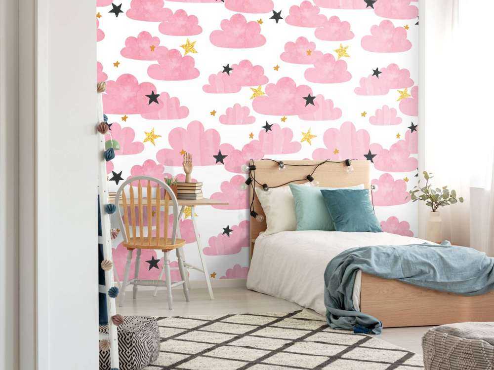 Nuvole acquerellate, rosa