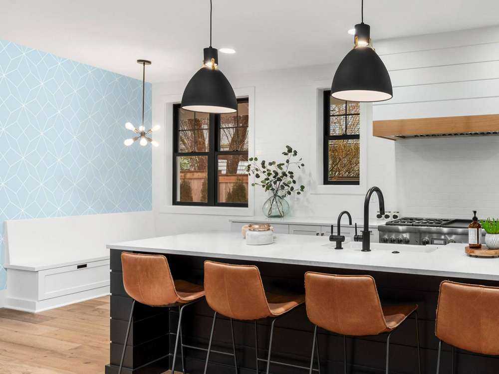 Linee geometriche blu chiaro