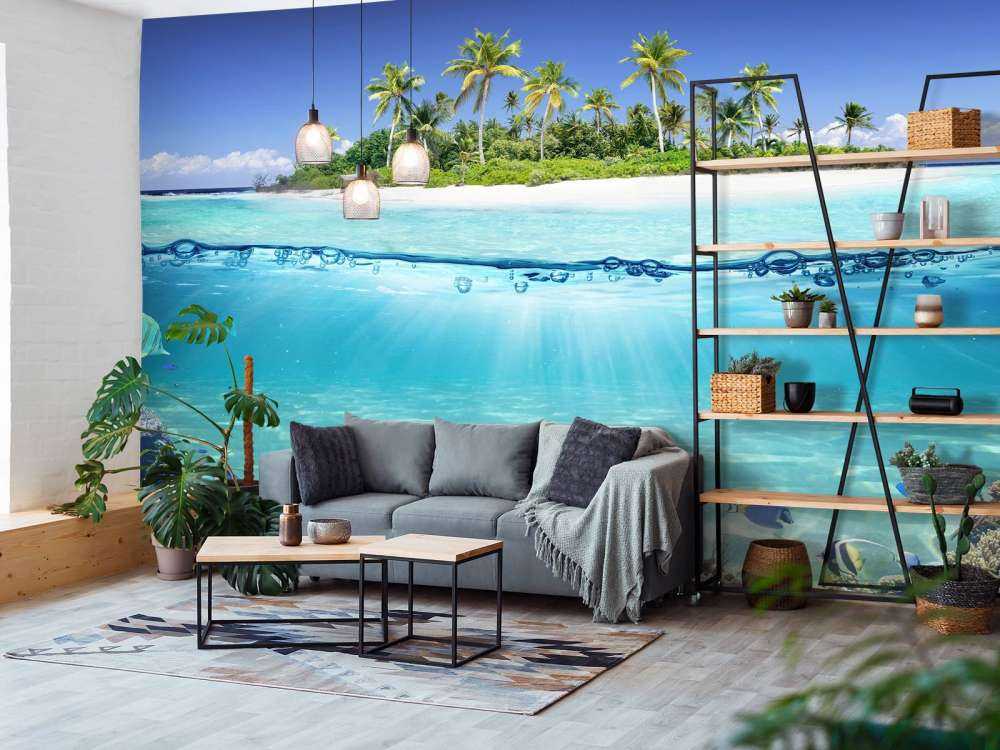 Isola tropicale e barriera corallina