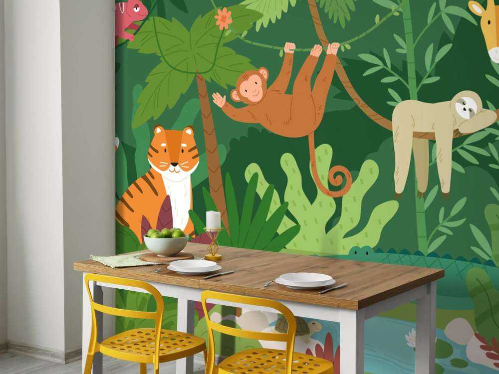 Animali della giungla felici