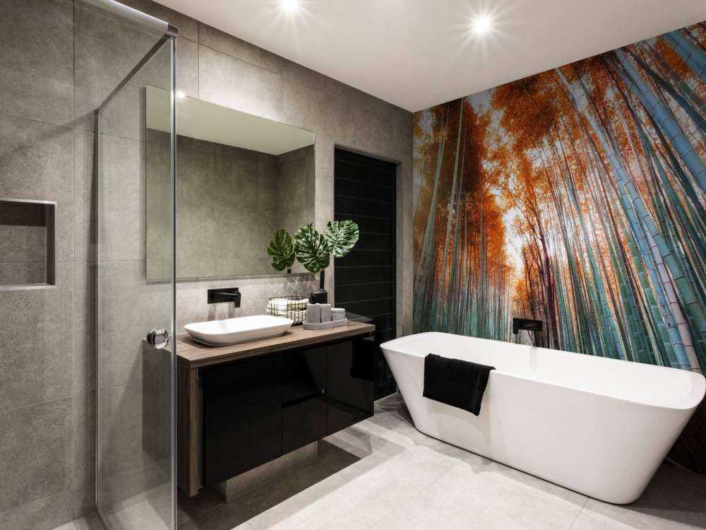 Autunno foresta di bambù