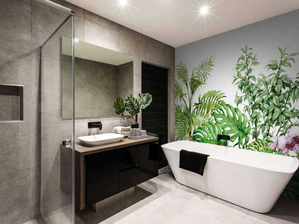 Piante tropicali di acquerello