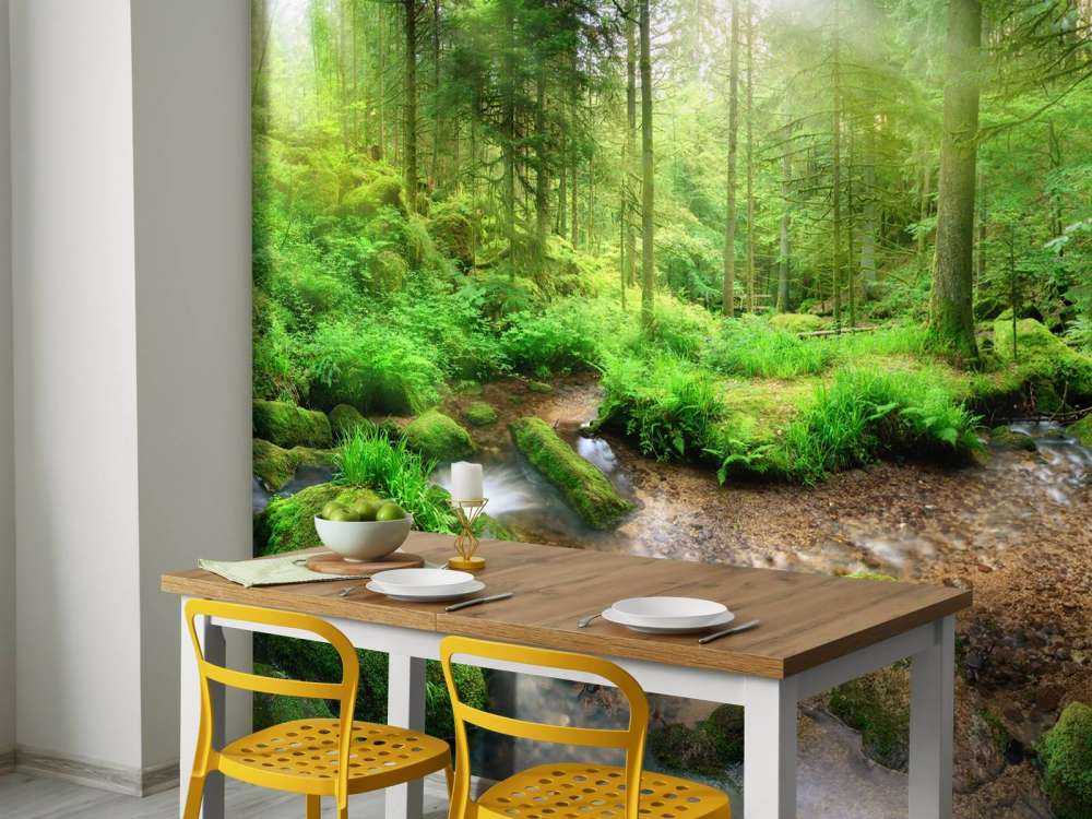 Incantevole paesaggio forestale