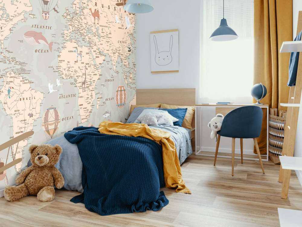 Mappa del mondo beige