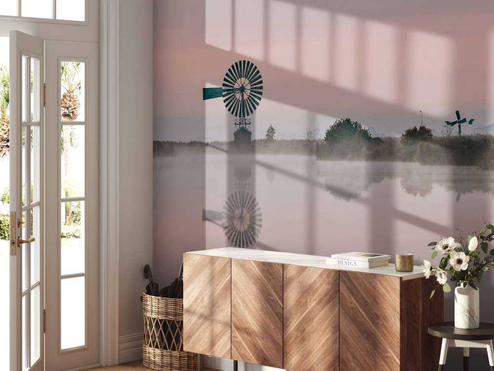 Mulino a vento in metallo