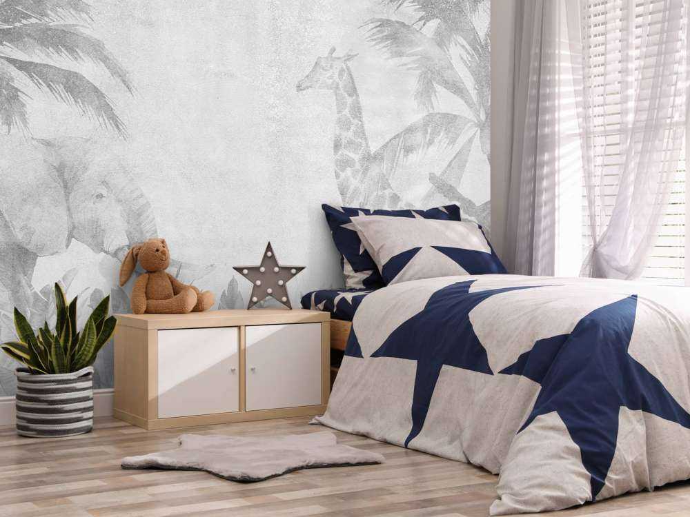 Allegri animali della giungla sul cemento