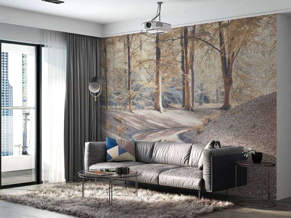 Ruscello nella foresta - pastello