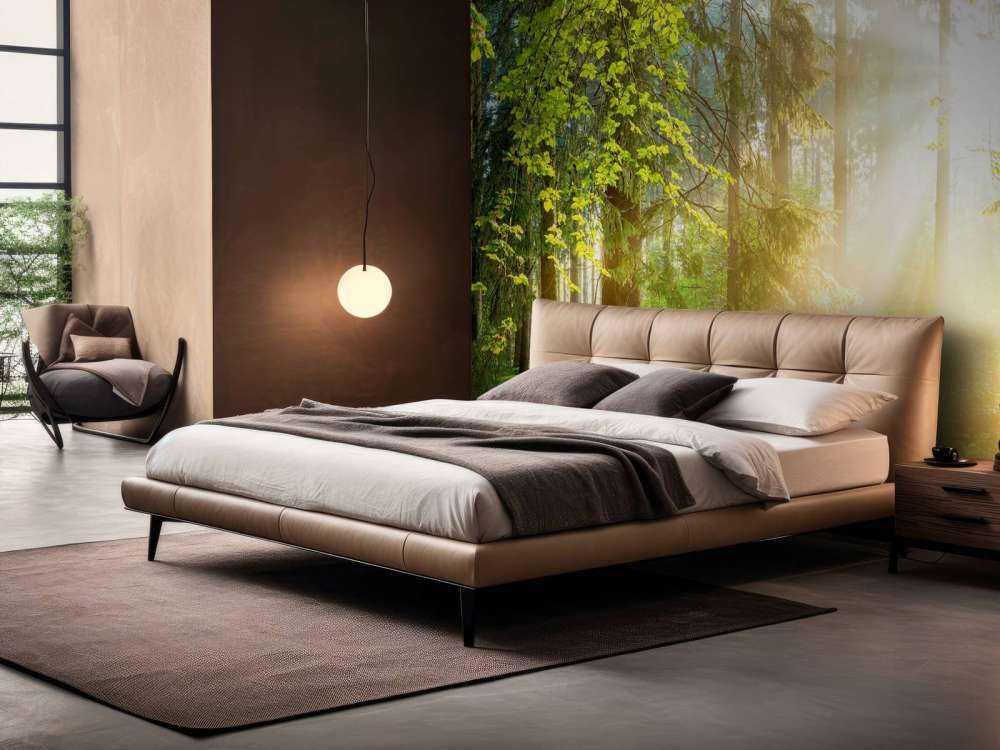 Paesaggio forestale all'alba