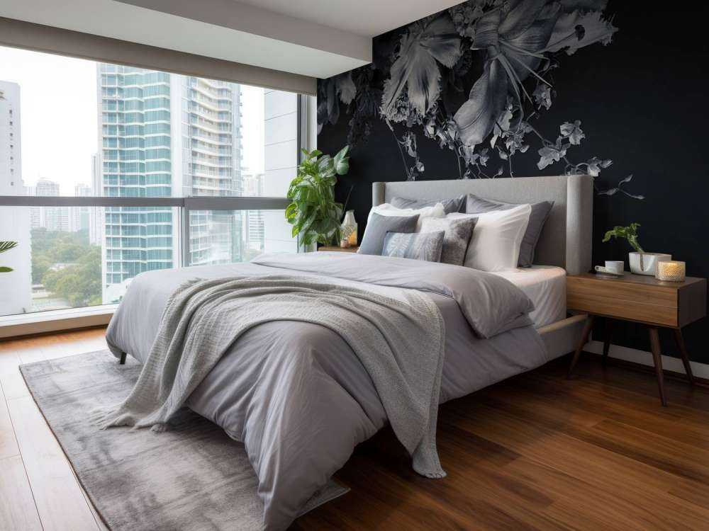 Fiori composti in bianco e nero