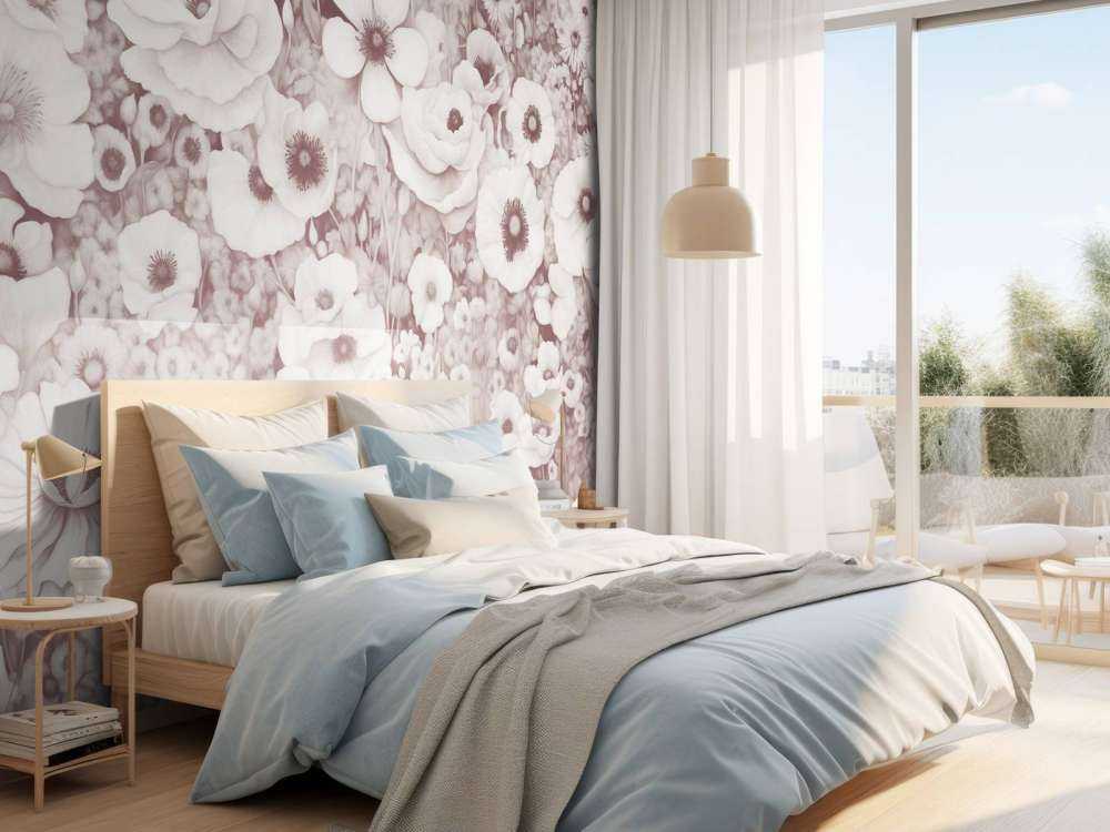 Racconto di Papavero Monocromo Bordeaux