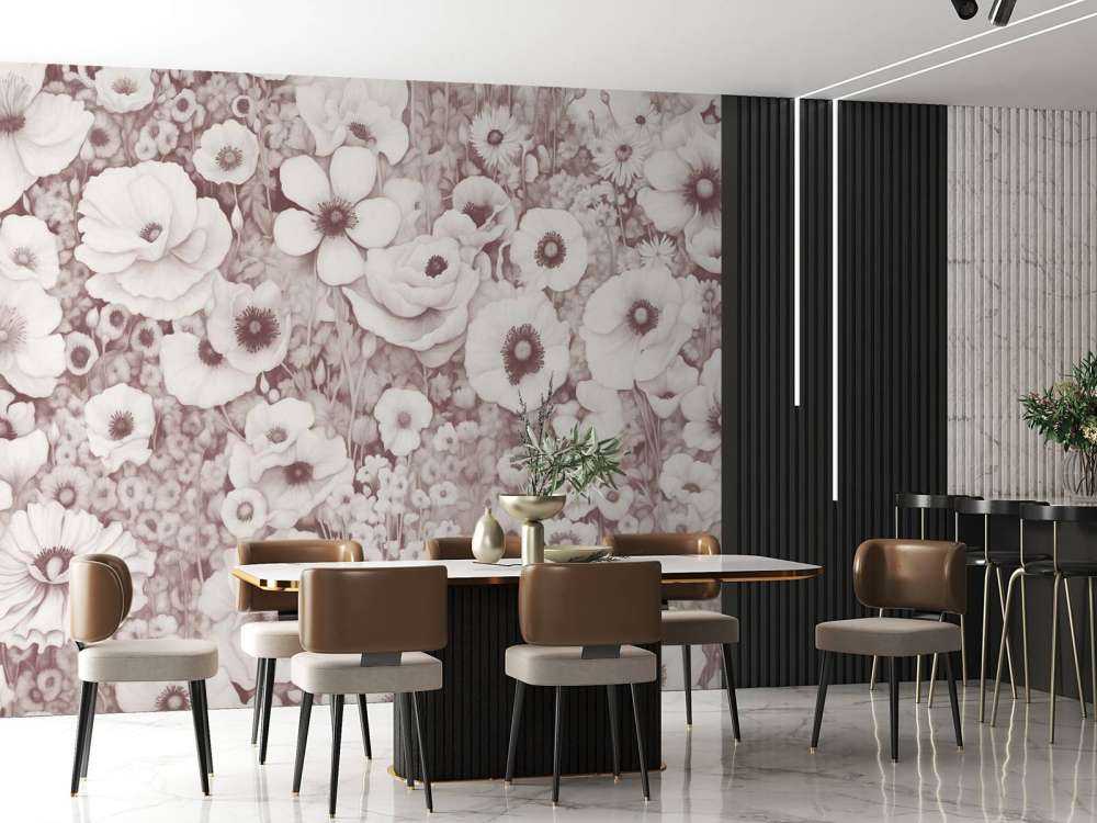 Racconto di Papavero Monocromo Bordeaux