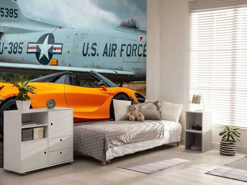 Supercar e aereo da combattimento